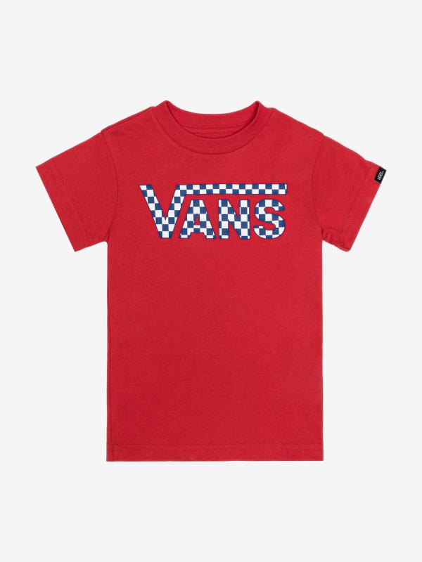 Tričko Vans By Classic Logo Racing Red/Check Červená