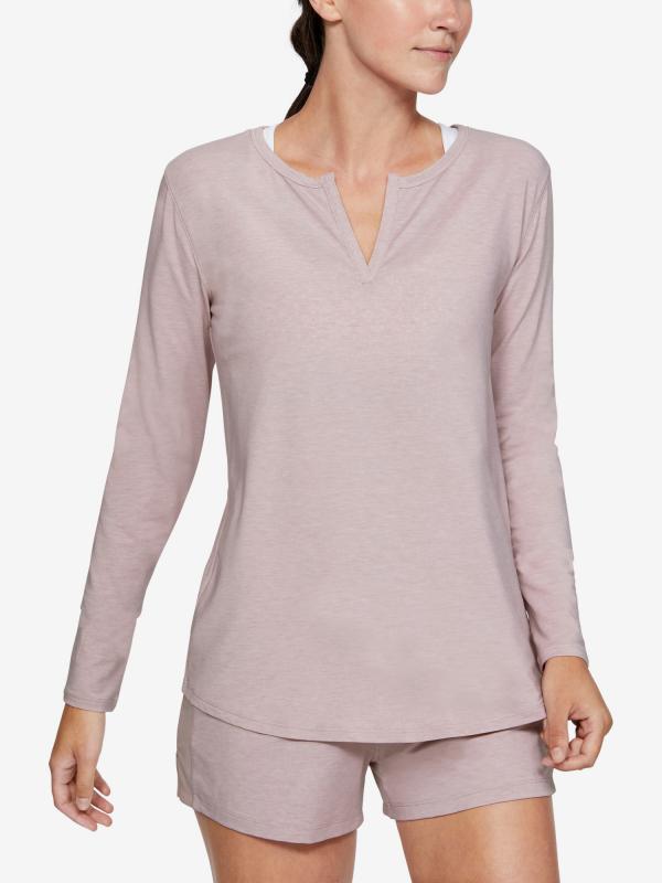 Tričko Under Armour Recovery Sleepwear Longsleeve Růžová
