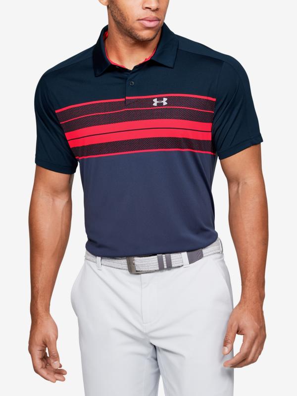 Tričko Under Armour Vanish Chest Stripe Polo Modrá