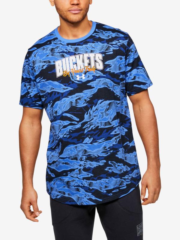 Tričko Under Armour Baseline Buckets Tee Modrá