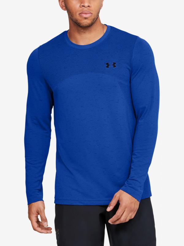 Tričko Under Armour Seamless Ls Modrá