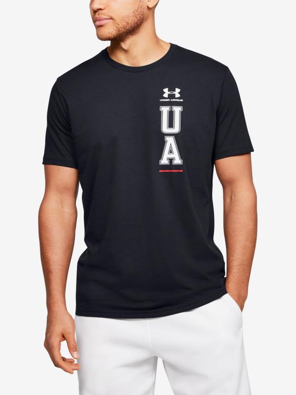 Tričko Under Armour Vertical Left Chest Logo Ss Černá
