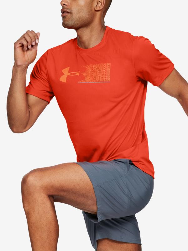 Tričko Under Armour M Run Graphic Escape Tee Oranžová