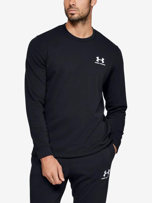 Tričko Under Armour Sportstyle Terry Logo Crew Černá