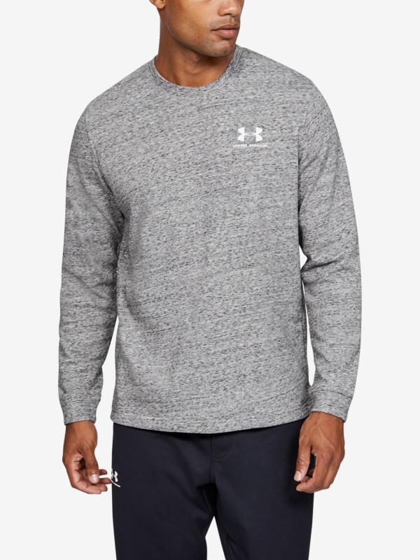 Tričko Under Armour Sportstyle Terry Logo Crew Šedá