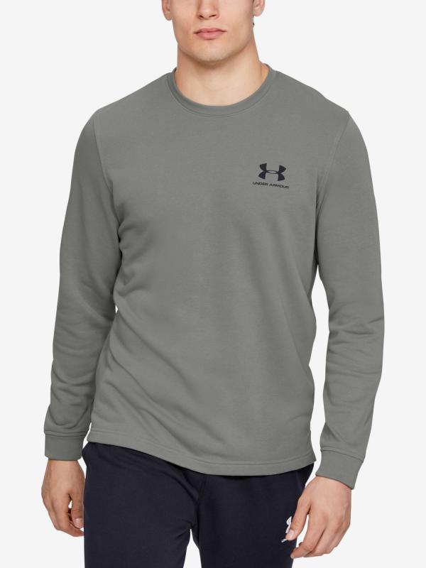Tričko Under Armour Sportstyle Terry Logo Crew Šedá