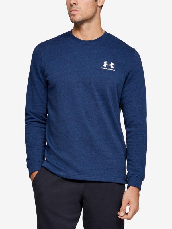 Tričko Under Armour Sportstyle Terry Logo Crew Modrá