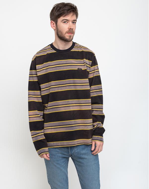 Stüssy Bleach Stripe Ls Crew Black S