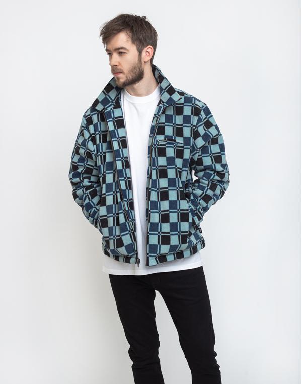 Stüssy Brent Polar Fleece Jacket Blue M