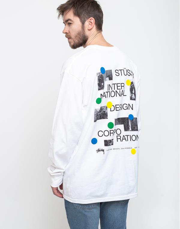 Stüssy Dot Collage Ls Tee White S