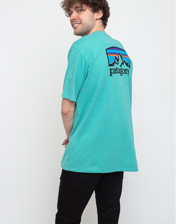 Patagonia M's Fitz Roy Horizons Responsibili-Tee Light Beryl Green XL