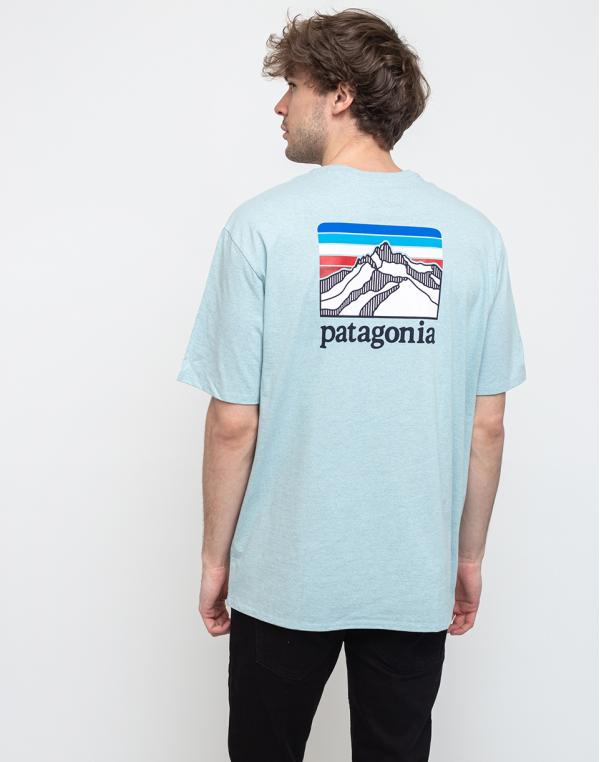 Patagonia M's Line Logo Ridge Pocket Responsibili-Tee Big Sky Blue S