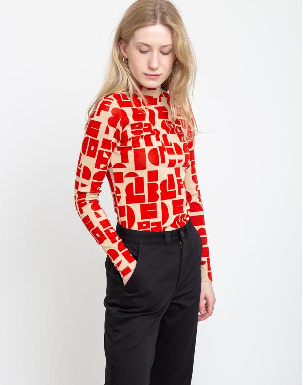 Edited Miah Longsleeve Red/Beige 34