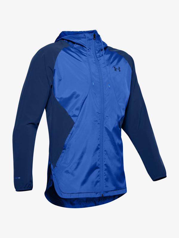 Bunda Under Armour Stretch-Woven Hooded Jacket Modrá