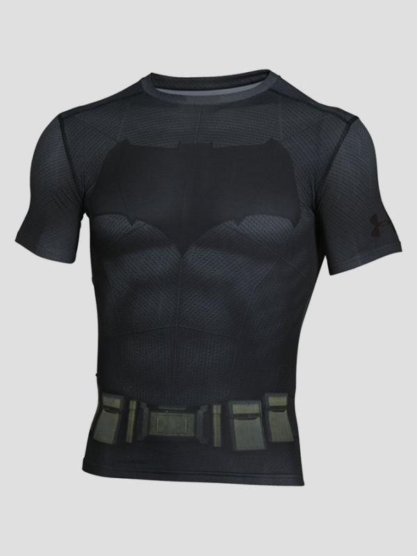 Kompresní tričko Under Armour HeatGear Batman Suit SS Černá