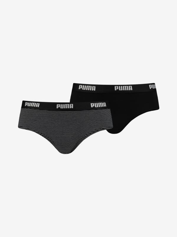 Kalhotky Puma Metal Stripe Hipster 2 Pack Pack Barevná