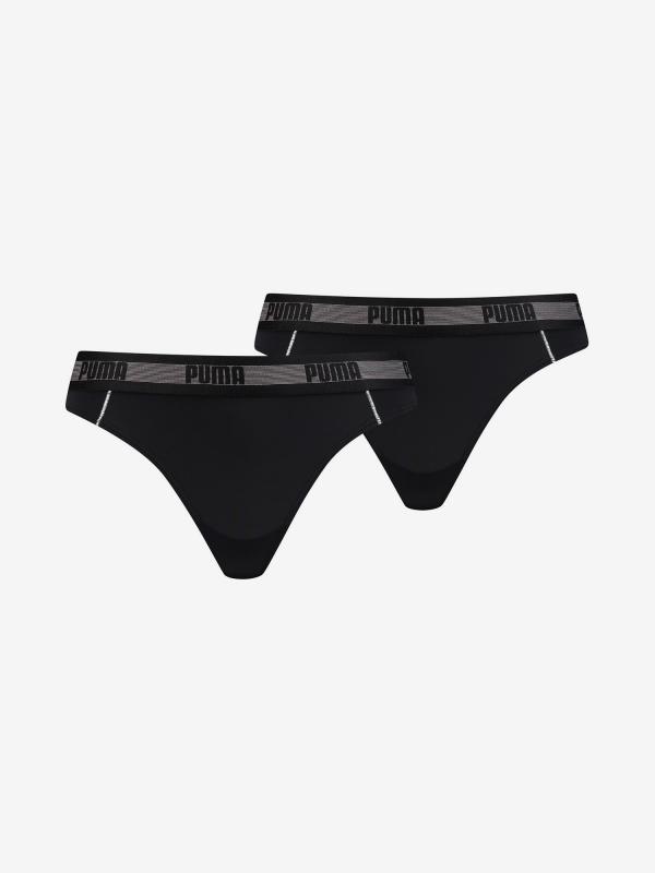 Kalhotky Puma String 2 Pack Černá