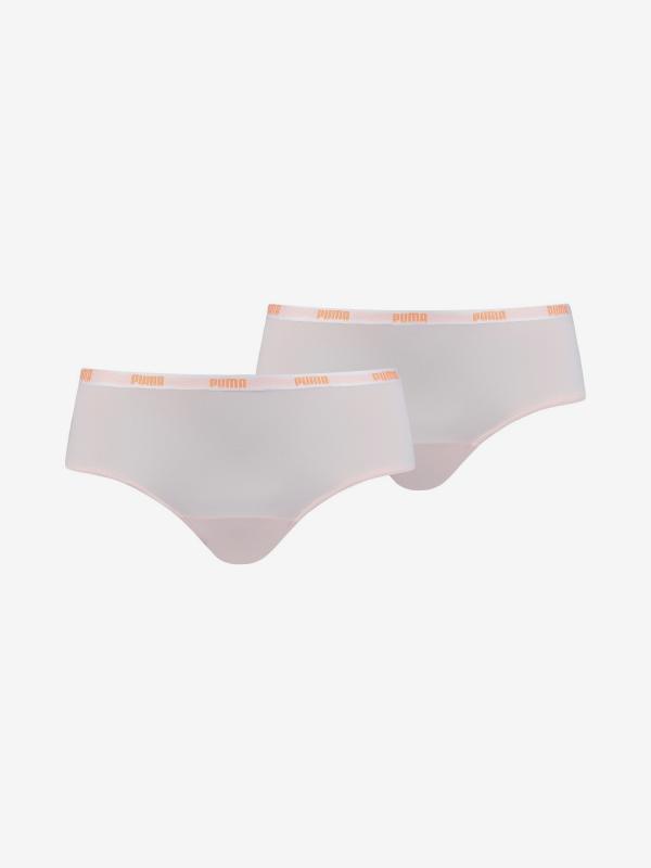 Kalhotky Puma Microfiber Hipster 2 Pack Pack Šedá