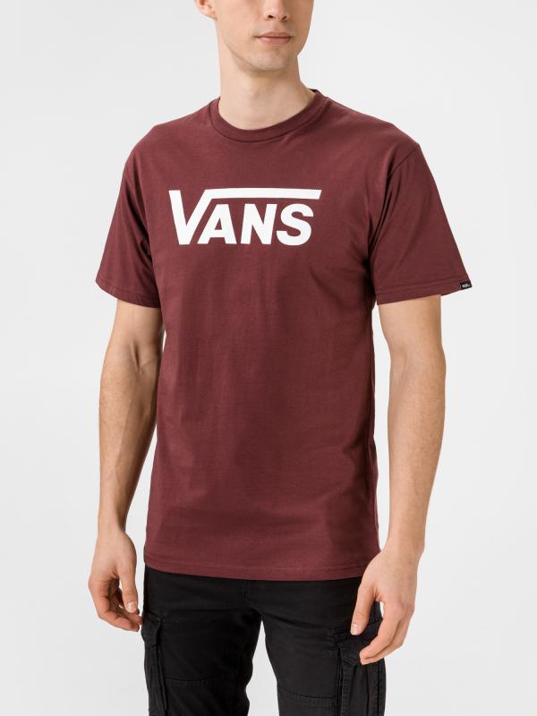 Tričko Vans Mn Classic Port Royale/White Červená