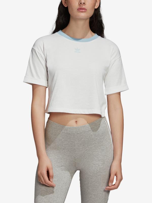 Top adidas Originals Crop Top Bílá