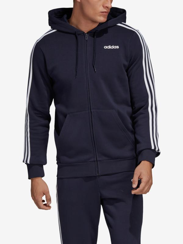 Mikina adidas Performance E 3S Fz Fl Modrá