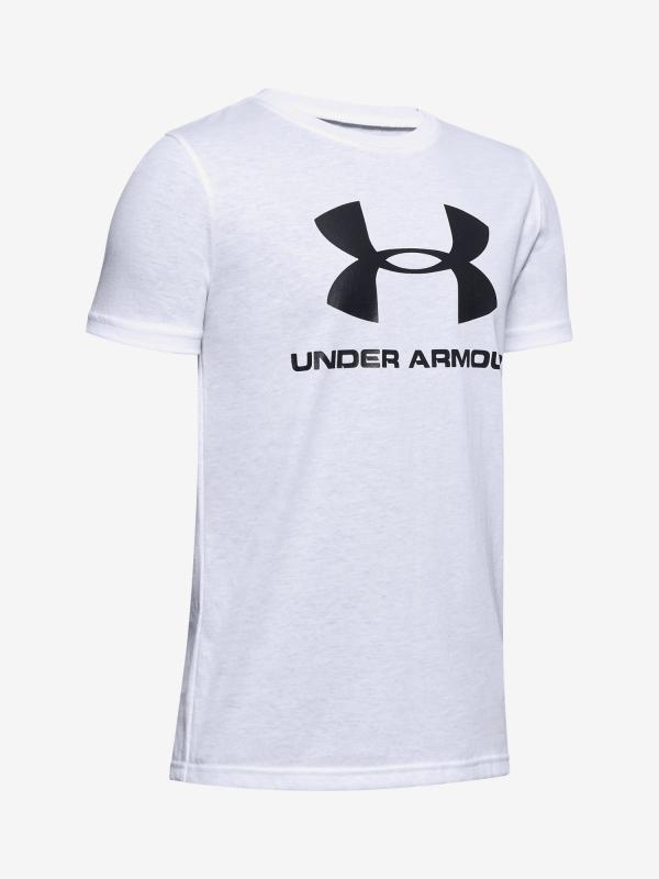 Tričko Under Armour Sportstyle Logo Ss Bílá