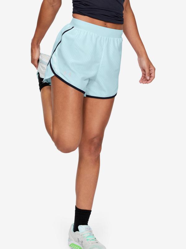 Kraťasy Under Armour W Fly By 2.0 Printed Short Modrá