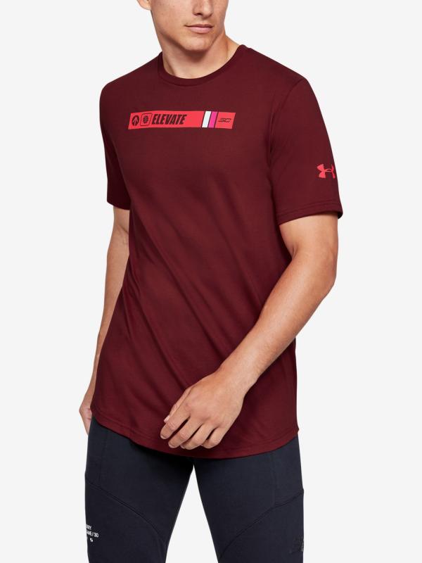 Tričko Under Armour Sc30 Ss Elevated Tee Červená