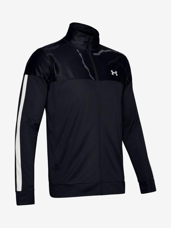 Mikina Under Armour Sportstyle Pique Printed Track Jacket Černá