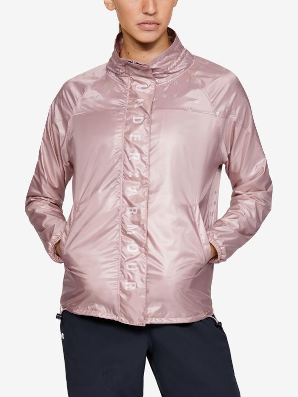 Mikina Under Armour Athlete Recovery Woven Iridescent Jacket Růžová