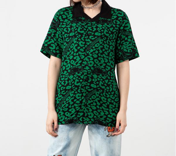 Lazy Oaf x The Flintstones Dino Leopard Bowling Shirt