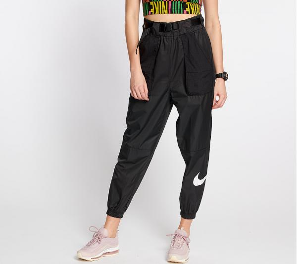 Nike Sportswear Swoosh Woven Pants Black/ White