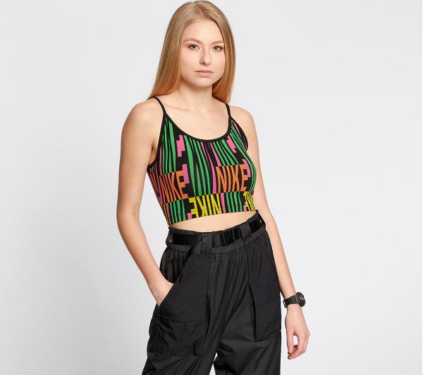 Nike Sportswear Peace Pack Cropped Tank Top Black/ Green Spark