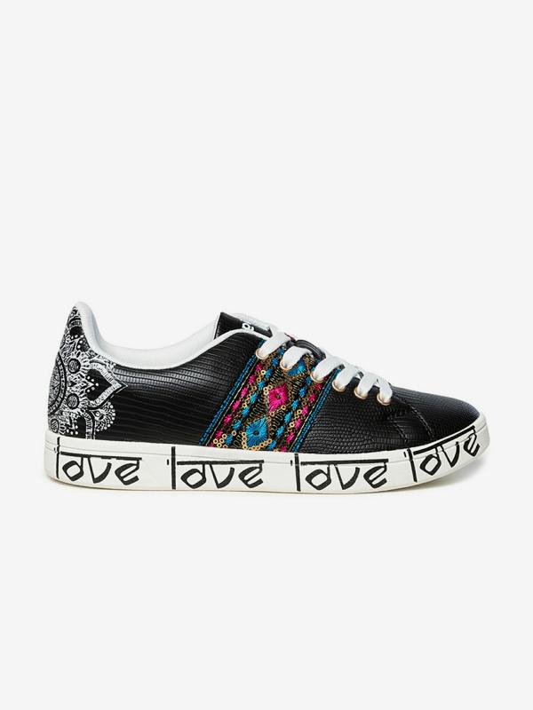 Boty Desigual Shoes Cosmic Exotic Indian Černá