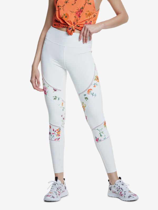 Legíny Desigual Blocking Legging Gardens Bílá