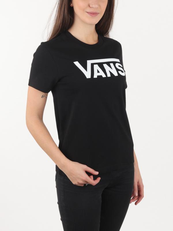 Tričko Vans Wm Flying V Crew Tee Black Černá