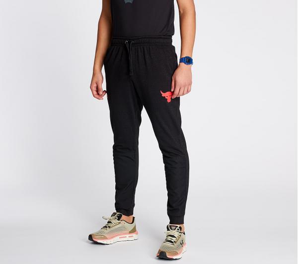 Under Armour Project Rock Terry Joggers Black Full Heather/ Versa Red