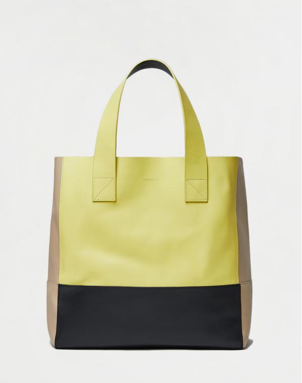Sandqvist Iris Lemon / Black / Beige