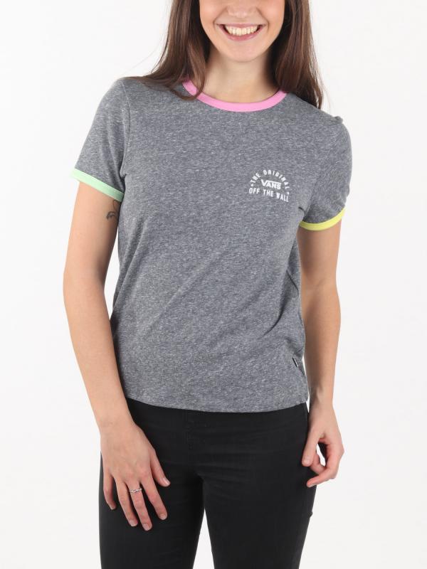 Tričko Vans Wm Rally Bell Grey Heather/Fu Šedá