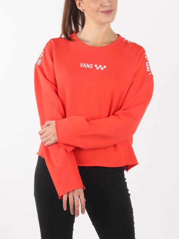 Mikina Vans Wm Brand Striper Cre Grenadine Červená