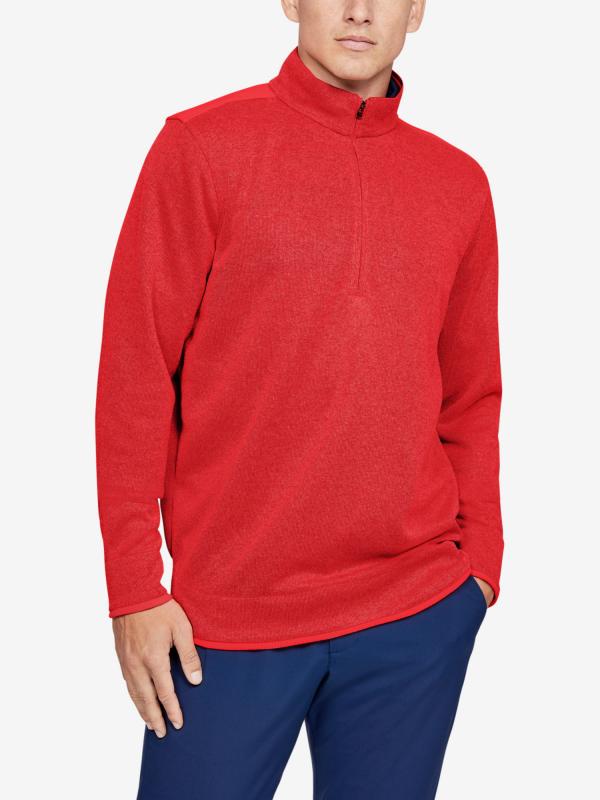 Mikina Under Armour Sweaterfleece 1 2 Zip Červená