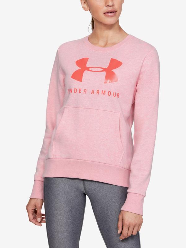 Mikina Under Armour 12.1 Rival Fleece Sportstyle Graphic Cre Růžová