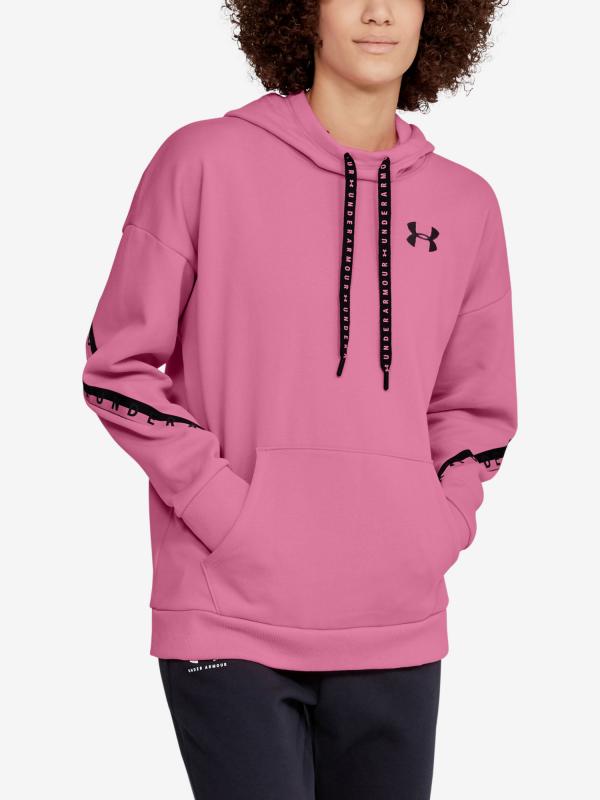Mikina Under Armour Fleece Hoodie Taped Wm Růžová