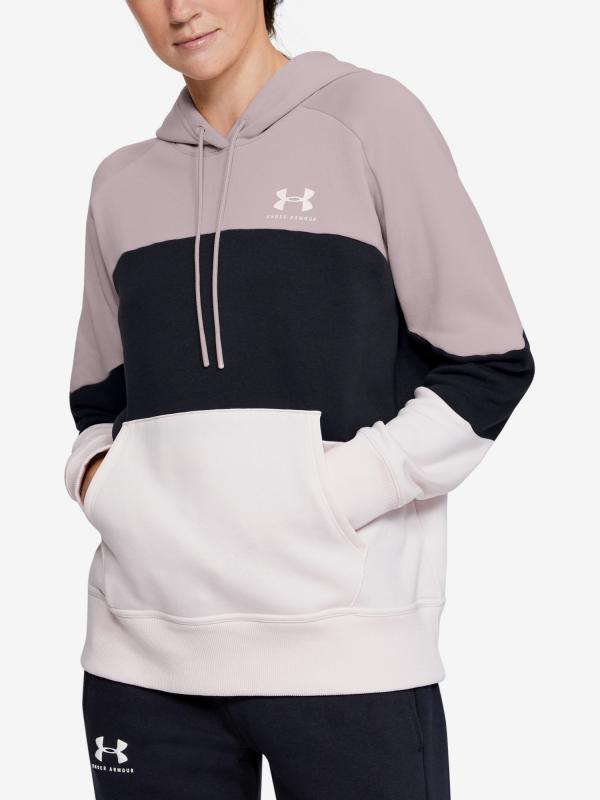 Mikina Under Armour Rival Fleece Color Block Hoodie Barevná