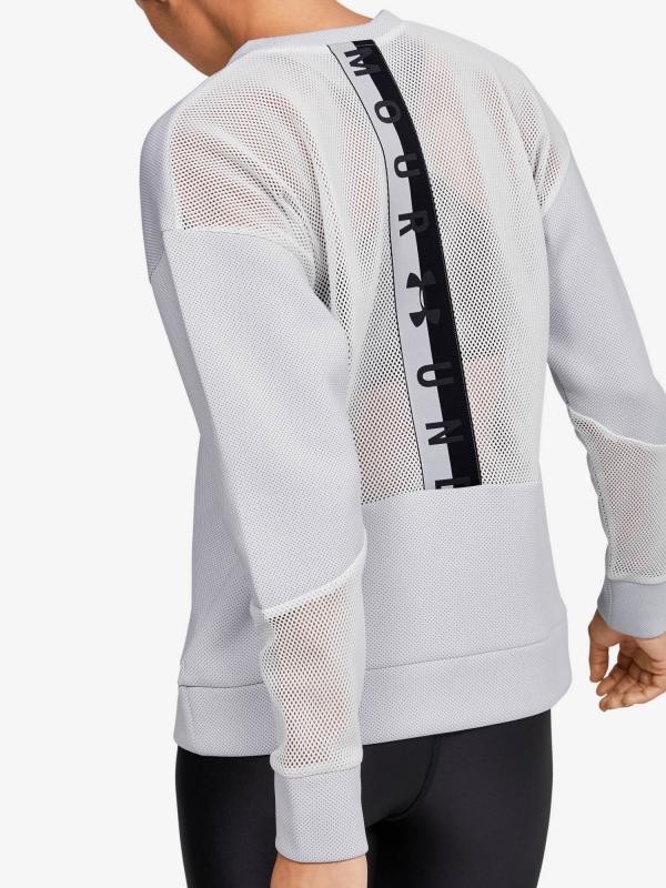 Mikina Under Armour Move Crew Mesh Inset Bílá