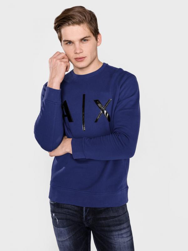 Mikina Armani Exchange Modrá