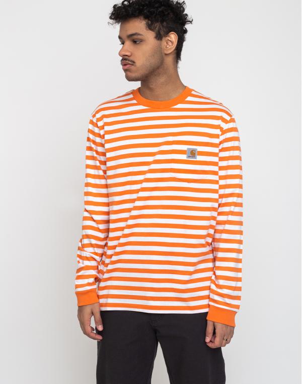Carhartt WIP L/S Scotty Pocket T-Shirt Scotty Stripe/Clockwork/White L