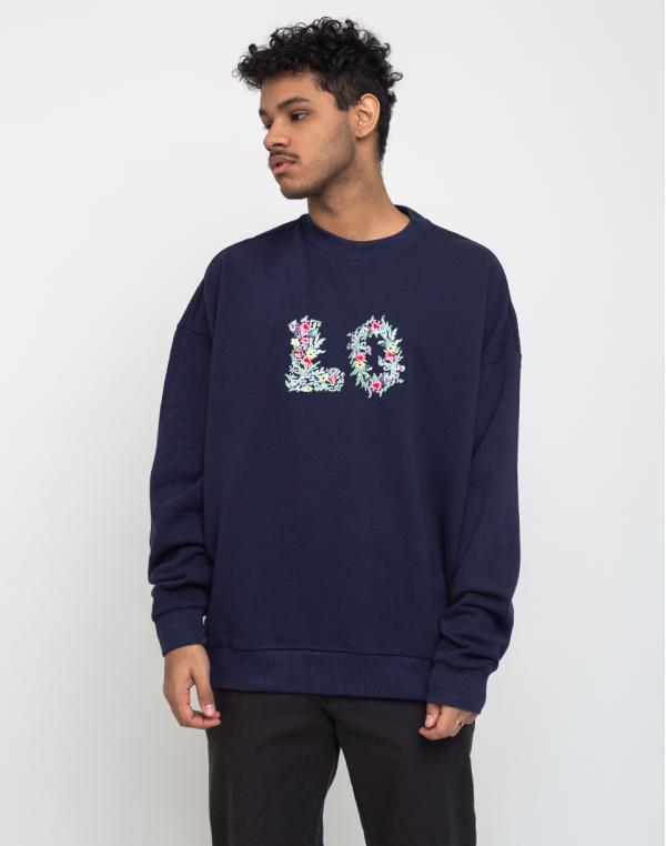 Lazy Oaf Late Bloomer Sweatshirt Navy Blue L