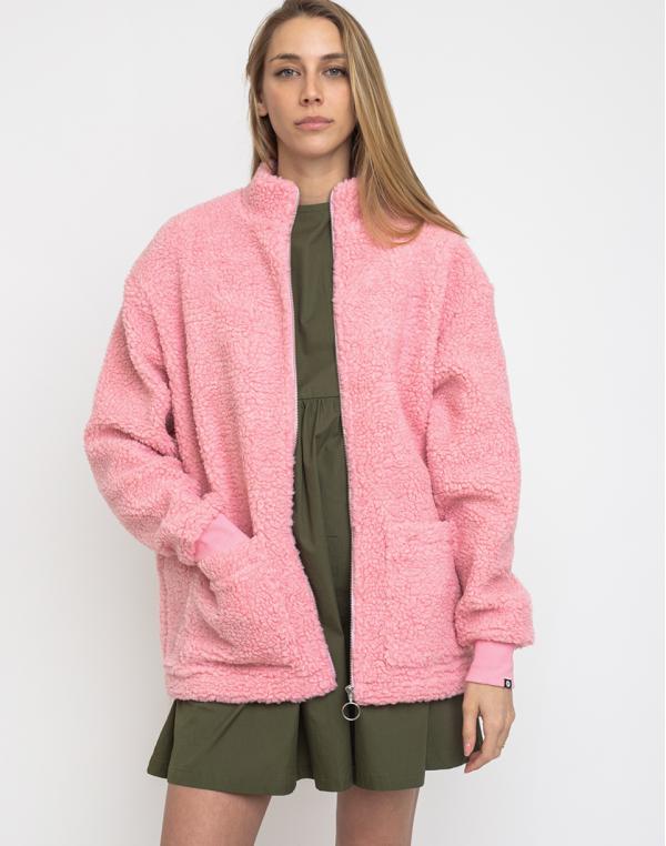 Lazy Oaf Zip Through Fleece Pink M