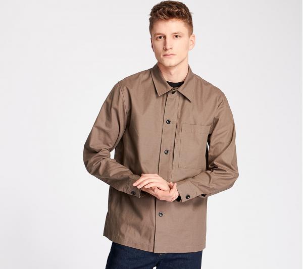 Norse Projects Kyle Cotton Linen Overshirt Taupe